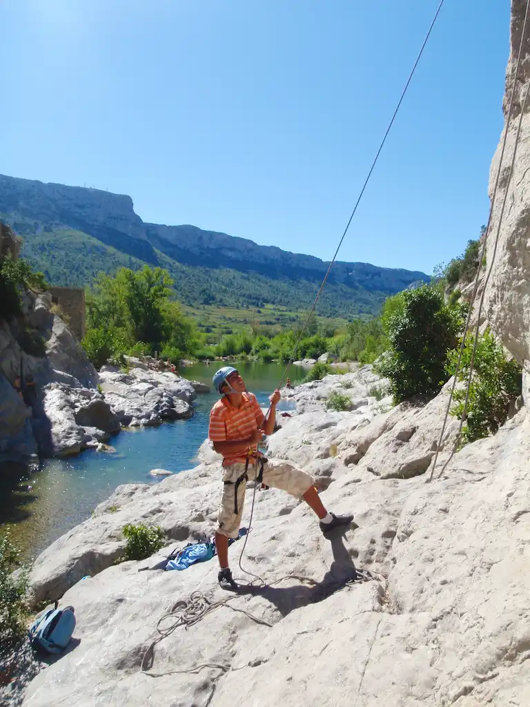 Escalade en falaise proche de Perpignan 66